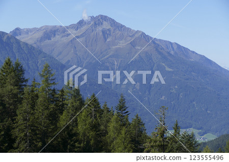 Mountain panorama at Karwendel Hohenweg, Austria Mountain panorama at Karwendel Hohenweg, Austria 123555496