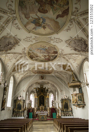 Church St. Michael, Kochel am See, Bavaria, Germany Church St. Michael, Kochel am See, Bavaria, Germany 123555802