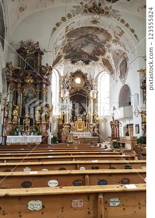 Parish church of Peter and Paul, Mittenwald, Bavaria, Germany Parish church of Peter and Paul, Mittenwald, Bavaria, Germany 123555824