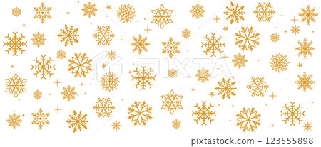 Christmas vector background with gold snowflakes and stars on isolated background. Vector Christmas vector background with gold snowflakes and stars on isolated background. Vector 123555898