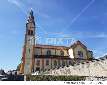 Parish church of Peter and Paul in Telfs, Tyrol, Austria 123555969
