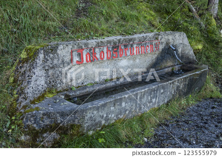Jakobsbrunnen, fountain, Maria Locherboden in Motz, Tyrol, Austria Jakobsbrunnen, fountain, Maria Locherboden in Motz, Tyrol, Austria 123555979