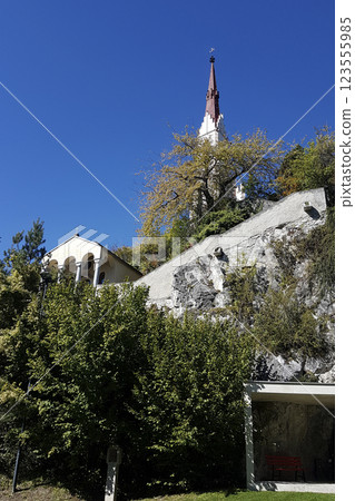 Pilgrimage church Maria Locherboden in Motz, Tyrol, Austria 123555985