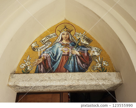 Pilgrimage church Maria Locherboden in Motz, Tyrol, Austria 123555990