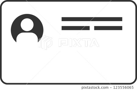 Simple monochrome business card vector icon Simple monochrome business card vector icon 123556065