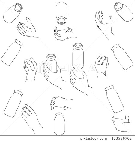 拿著瓶子的手一套 拿著瓶子的手一套 123556702