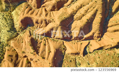 Aerial of Rugged Desert Erosion Patterns Gooseberry Mesa Utah Aerial of Rugged Desert Erosion Patterns Gooseberry Mesa Utah 123556969