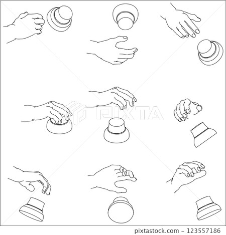 一組手握住 3D 滑鼠 123557186