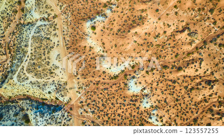 Aerial of Gooseberry Mesa Desert Patterns Utah Aerial of Gooseberry Mesa Desert Patterns Utah 123557255
