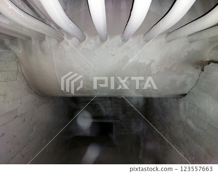 Exploring the Intricacies of a Lower Boiler Drum in an Industrial Setting Exploring the Intricacies of a Lower Boiler Drum in an Industrial Setting 123557663