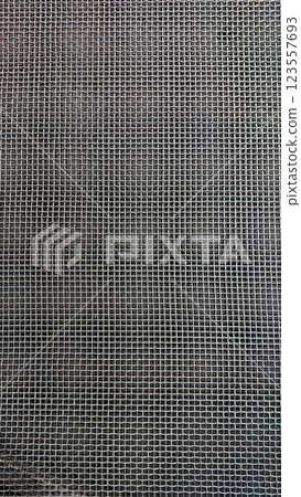 Stainless Steel Mesh Displaying Intricate Patterns Under Soft Daylight 123557693
