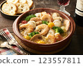 Shrimp and Broccoli Ajillo 123557811
