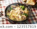 Ajillo with delicious shrimp and garlic 123557819