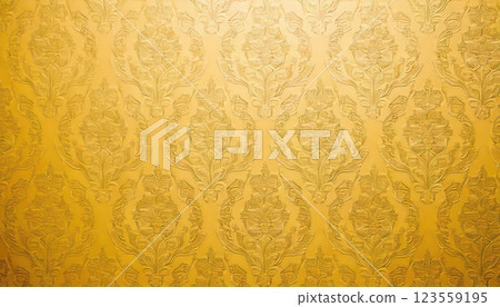 《AI Image》Patterned yellow wallpaper 123559195