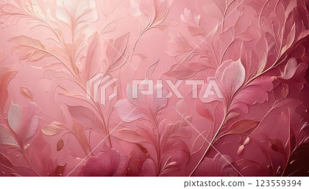 《AI Image》Pink wallpaper with a pattern 123559394