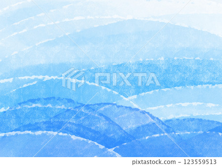 藍色水彩波浪影像 藍色水彩波浪影像 123559513