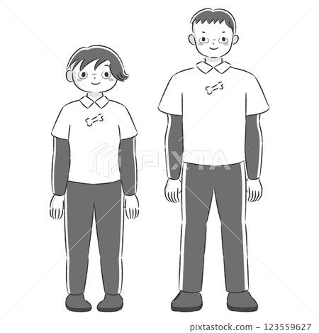 從事與動物有關的職業的男性和女性的插圖集 123559627