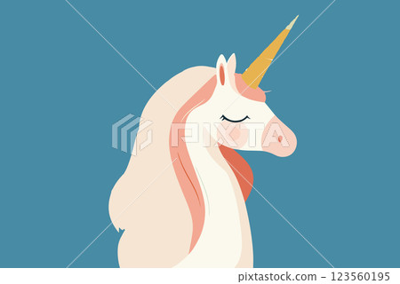 unicorn, perfect for fantasy and magical designs. Vector illustration 123560195