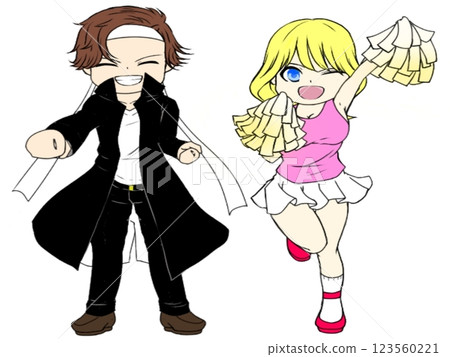 Cheerleading characters 123560221