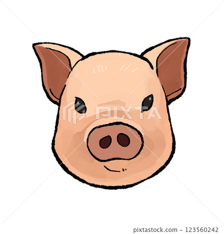 豬臉的插圖 豬臉的插圖 123560242