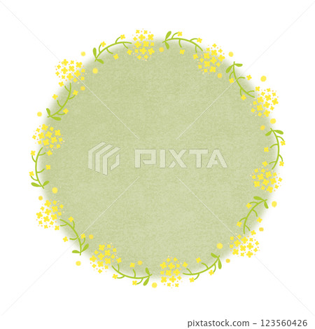 水彩油菜花背景架構圖 123560426