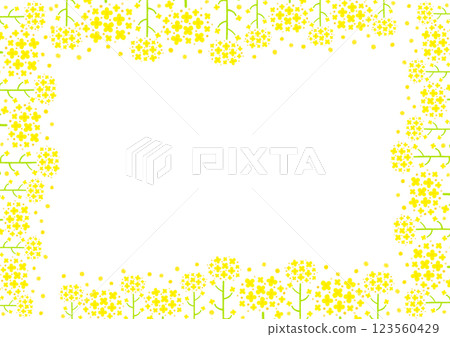 水彩油菜花背景架構圖 123560429