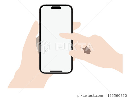 Hand to operate smartphone 123560850