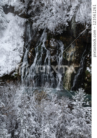 Shirahige Waterfall in winter Shirahige Waterfall in winter 123561261