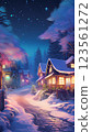 Snowy city 123561272