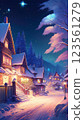 Snowy city 123561279