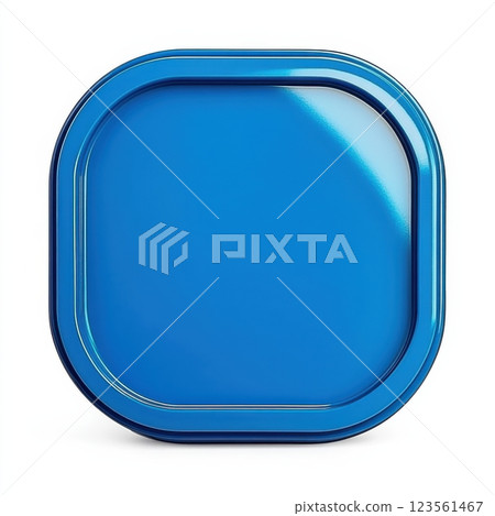 Vibrant Blue Plastic Frame with Smooth Rounded Edges for Design Vibrant Blue Plastic Frame with Smooth Rounded Edges for Design 123561467