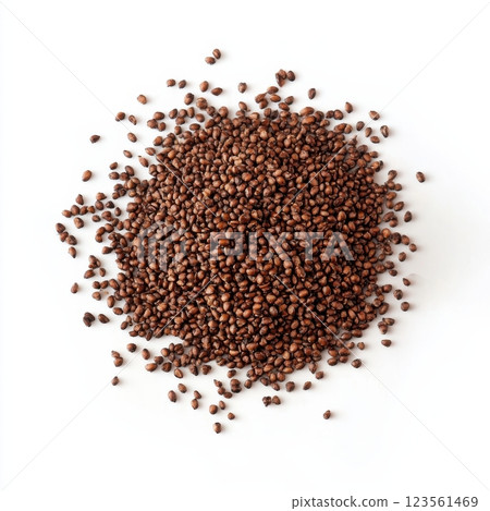 Realistic Brown Grains Isolated on White Background for Use 123561469
