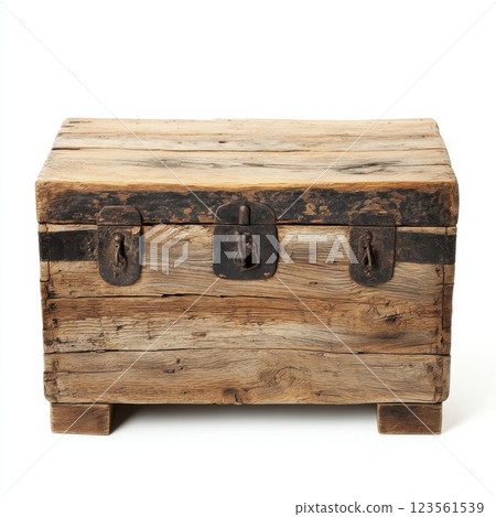 Rustic Wooden Trunk Coffee Table with Vintage Metal Hardware Rustic Wooden Trunk Coffee Table with Vintage Metal Hardware 123561539