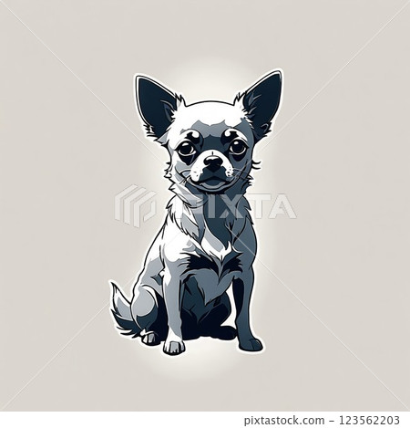 一隻可愛的吉娃娃凝視 一隻可愛的吉娃娃凝視 123562203