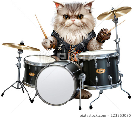 鼓手貓 123563080