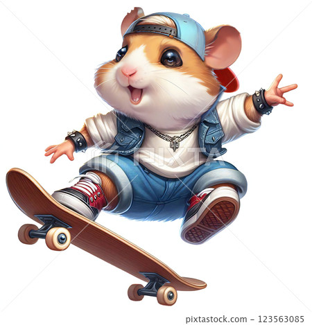 倉鼠騎滑板 123563085