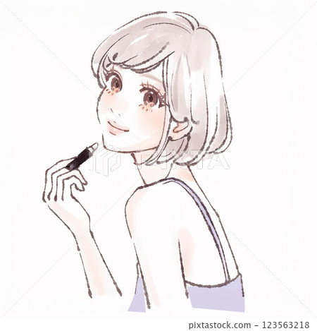 Illustration material of women and girls Illustration material of women and girls 123563218