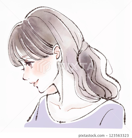 婦女和女孩插畫素材 123563323