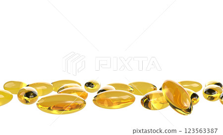 The Yellow pill for Fish oil or Heathy concept 3d Rendering. The Yellow pill for Fish oil or Heathy concept 3d Rendering. 123563387