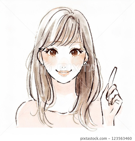 Illustration material of women and girls 123563460