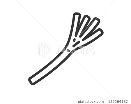 蔥圖示插圖(線描) 蔥圖示插圖(線描) 123564182