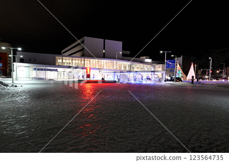 Scenery in front of Wakkanai Station 123564735