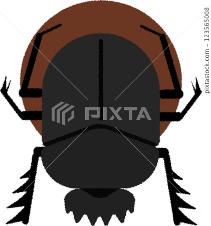 Dung beetle and droppings 123565008