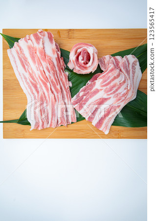 Fresh pork belly Fresh pork belly 123565417