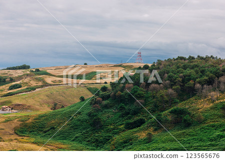 Scenic landscape of rolling Scenic landscape of rolling 123565676