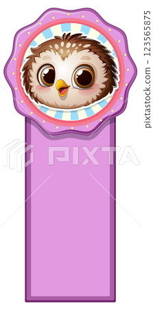 Cute Owl Bookmark Illustration 123565875