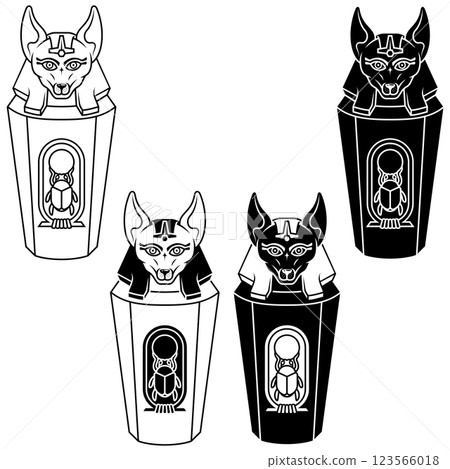 Canopic Jar of the God of Death Anubis Canopic Jar of the God of Death Anubis 123566018