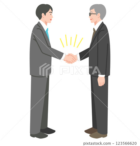 Men in suits shaking hands Men in suits shaking hands 123566620