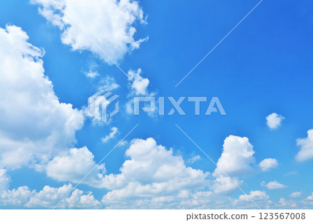Summer blue sky and clouds 123567008