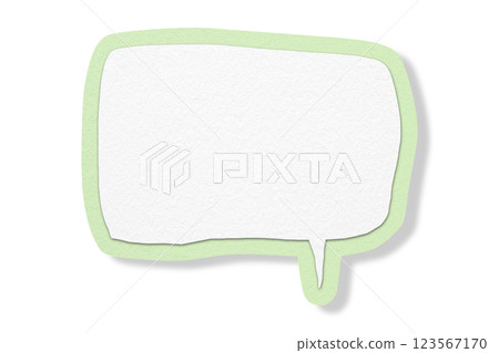 Green paper speech bubbles separate on transparent background Green paper speech bubbles separate on transparent background 123567170